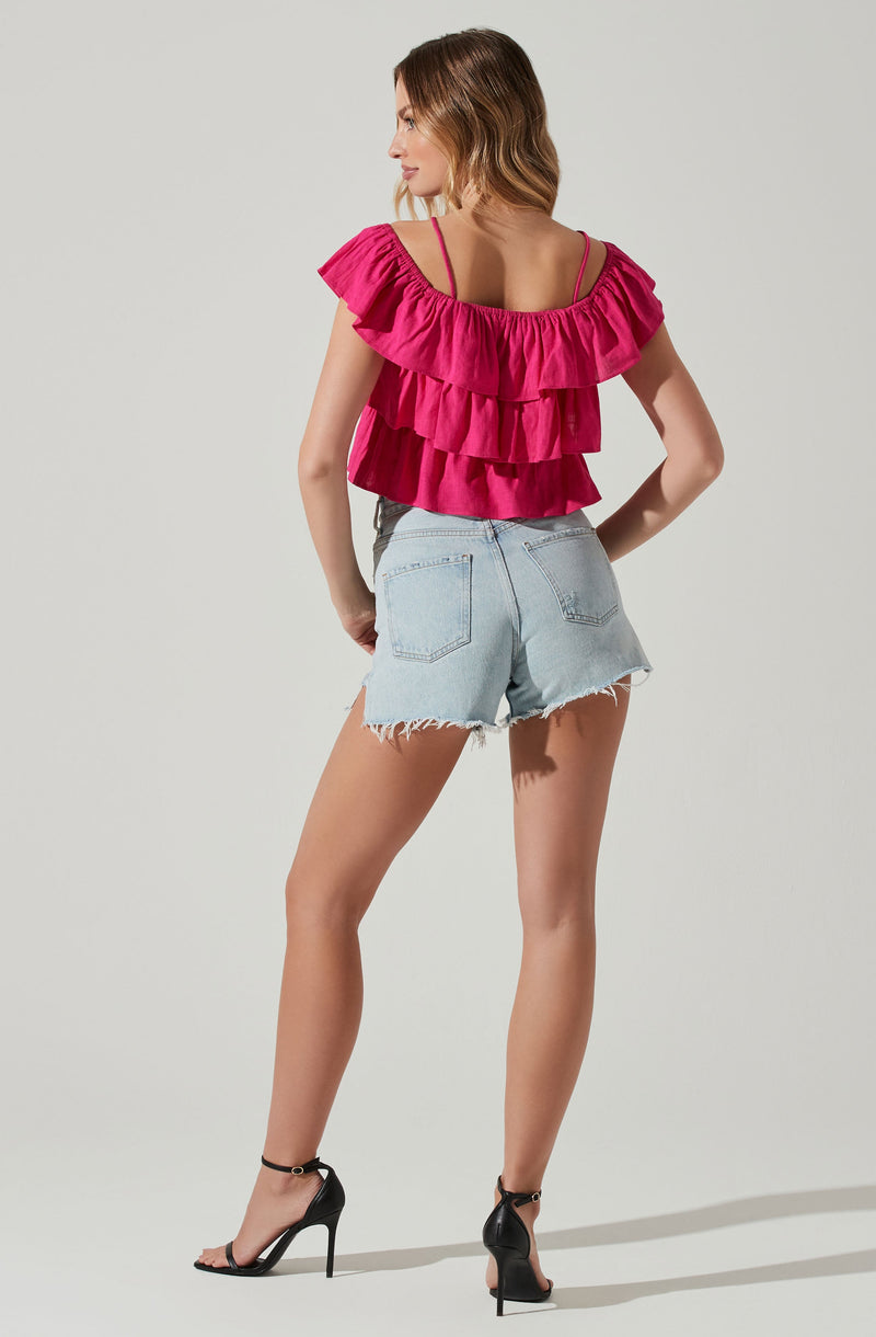 Red Off-Shoulder Tunic - This piece is an excellent holiday topwear option. It flaunts an entrancing off shoulder neckline.