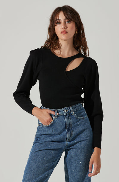 Asymmetrical Top With Long Sleeves