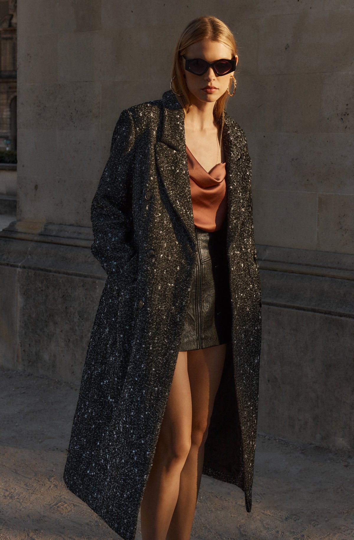Morana Oversized Boucle Coat ASTR The Label